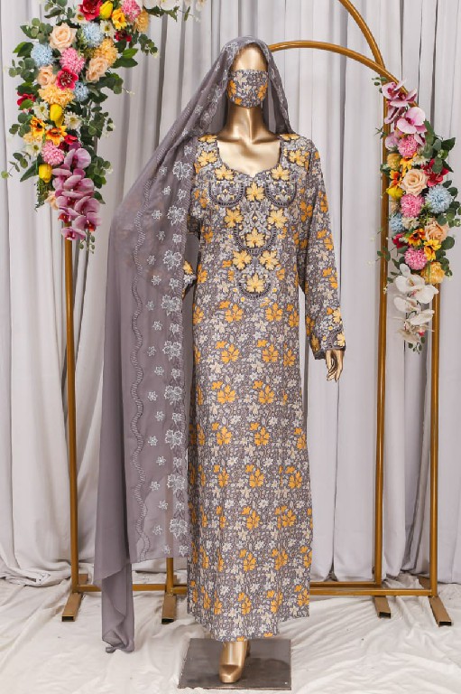 قطن سويسري باكستاني مع شيله – شغل تطريز 3D ومخرم | Pakistani Swiss Cotton with 3D & Cutwork Embroidery 3 قطن سويسري باكستاني مع شيله – شغل تطريز 3D ومخرم | Pakistani Swiss Cotton with 3D & Cutwork Embroidery - Image 3