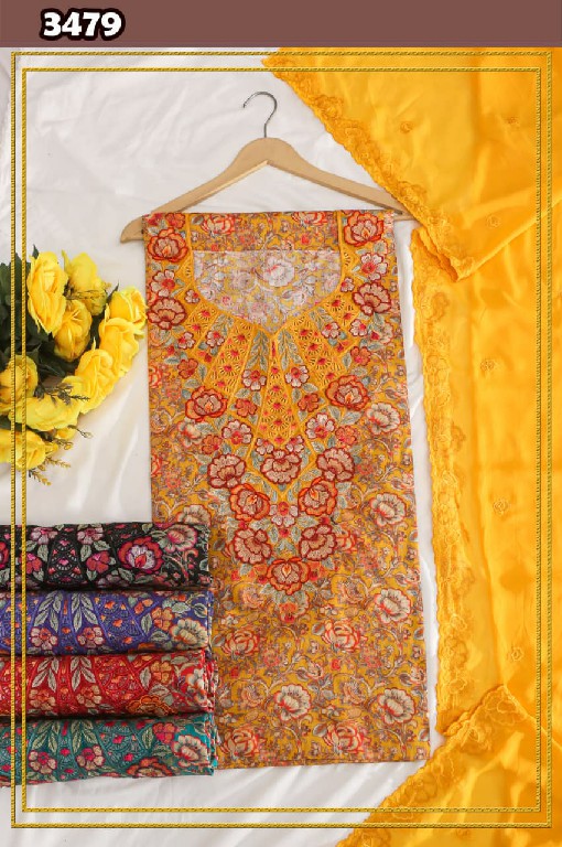 قطن سويسري باكستاني مع شيله – شغل تطريز 3D ومخرم | Pakistani Swiss Cotton with 3D & Cutwork Embroidery 7 قطن سويسري باكستاني مع شيله – شغل تطريز 3D ومخرم | Pakistani Swiss Cotton with 3D & Cutwork Embroidery - Image 7