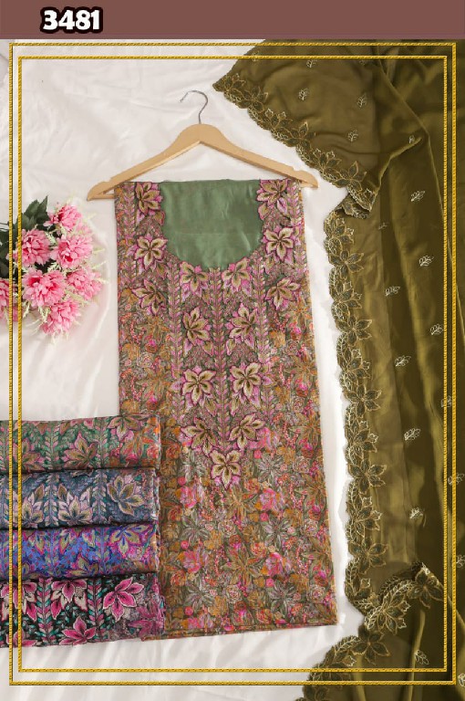 قطن سويسري باكستاني مع شيله – شغل تطريز 3D ومخرم | Pakistani Swiss Cotton with 3D & Cutwork Embroidery 8 قطن سويسري باكستاني مع شيله – شغل تطريز 3D ومخرم | Pakistani Swiss Cotton with 3D & Cutwork Embroidery - Image 8